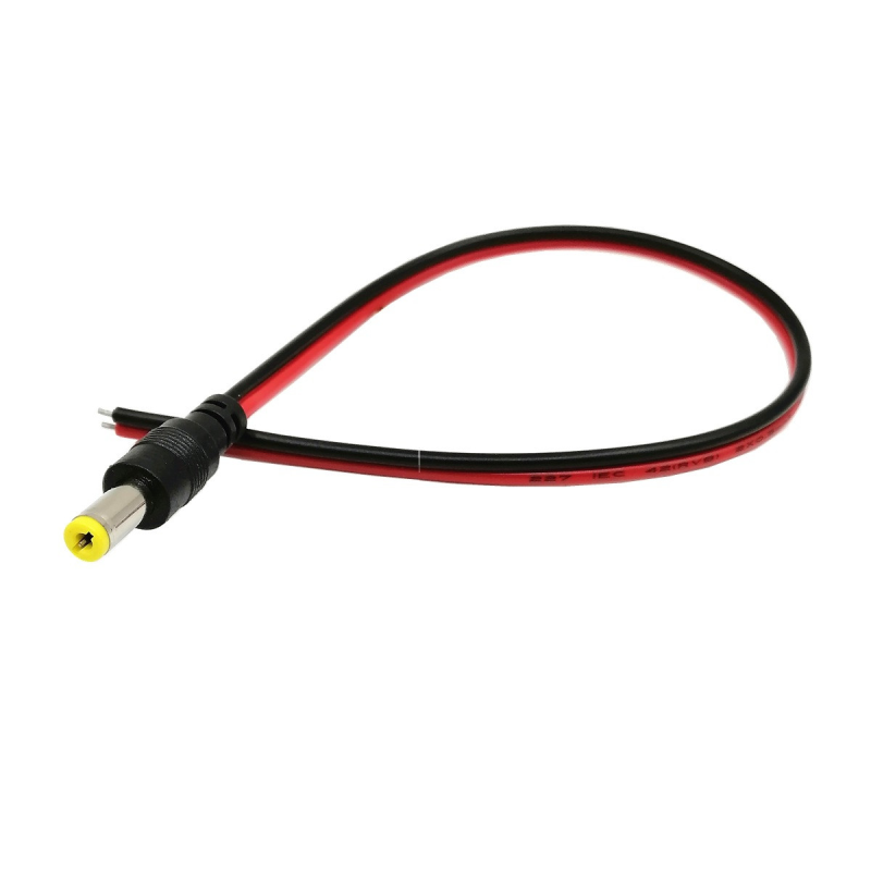 Роз“єм із кабелем DC тато 5.5*2.1мм 25 см Роз“єм із кабелем DC тато 5.5*2.1мм 25 см