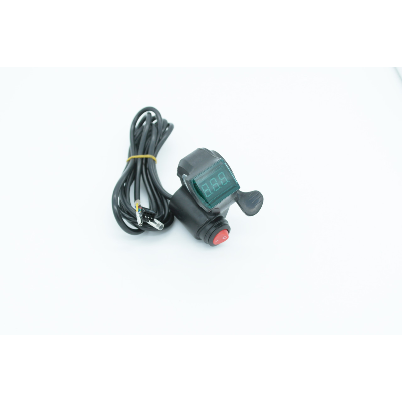 Курок газа з кнопкою та вольтметром 12-99В