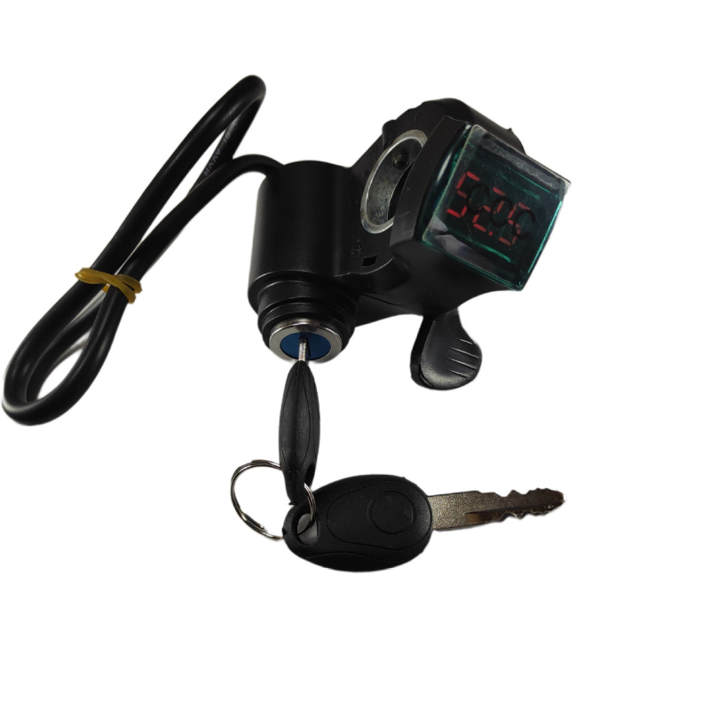 Курок газа з ключем та вольтметром 12-99В Курок газа з ключем та вольтметром 12-99В